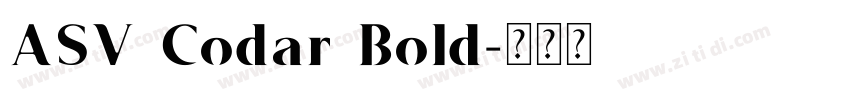 ASV Codar Bold字体转换